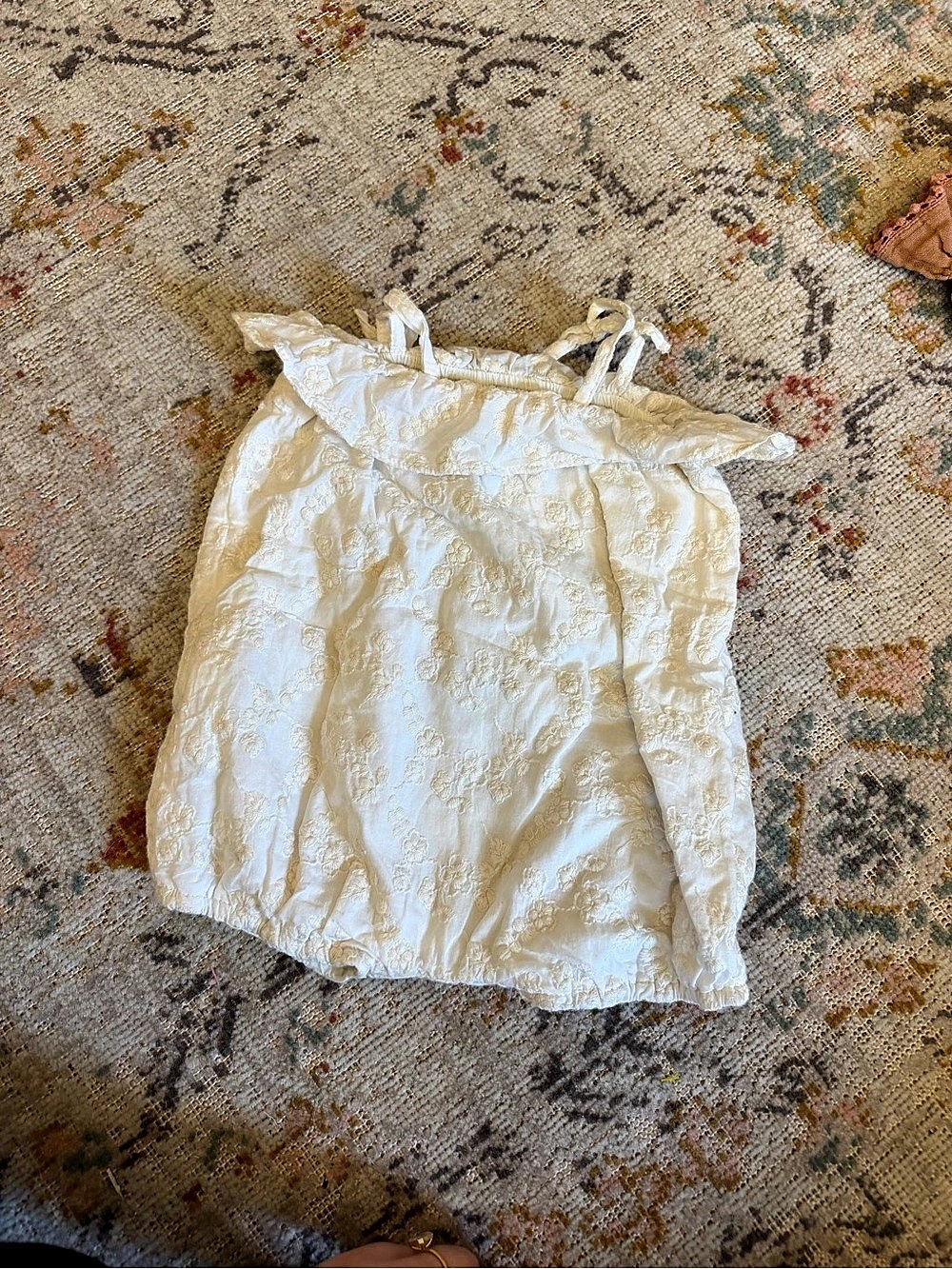 Zara White Floral Romper Like New